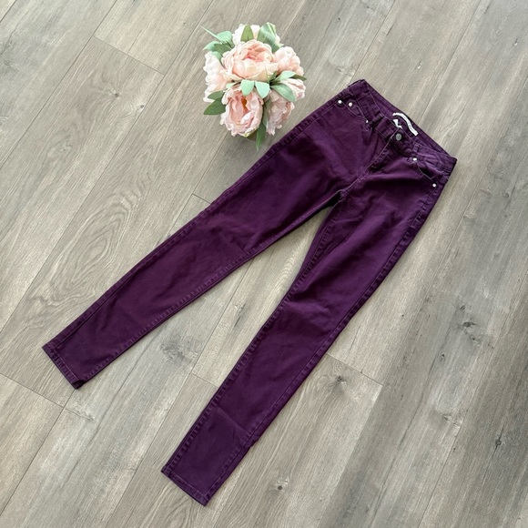 Celebrity Pink Plum Purple Mid Rise Skinny Jeans - Picture 3 of 6
